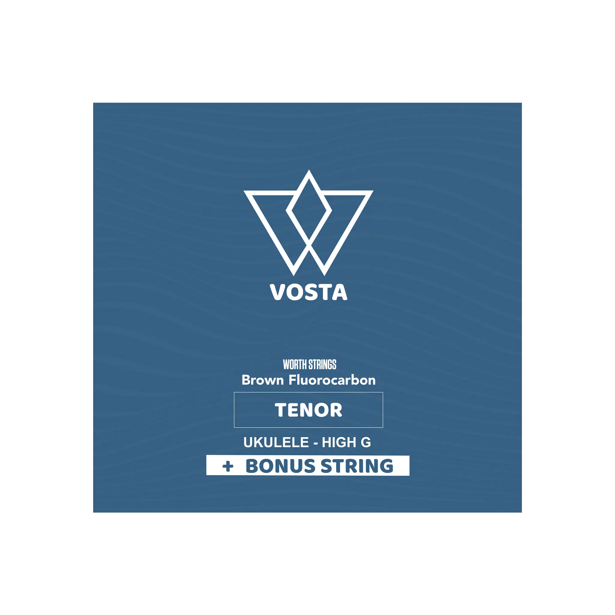 Worth Brown by Vosta Fluorocarbon Tenor Ukulele Strings - High G + Wound Low G