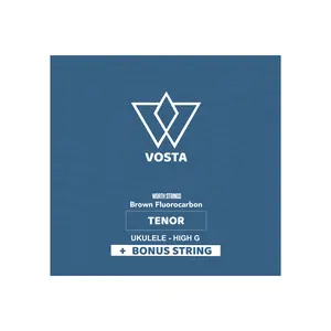 Worth Brown by Vosta Fluorocarbon Tenor Ukulele Strings - High G + Wound Low G