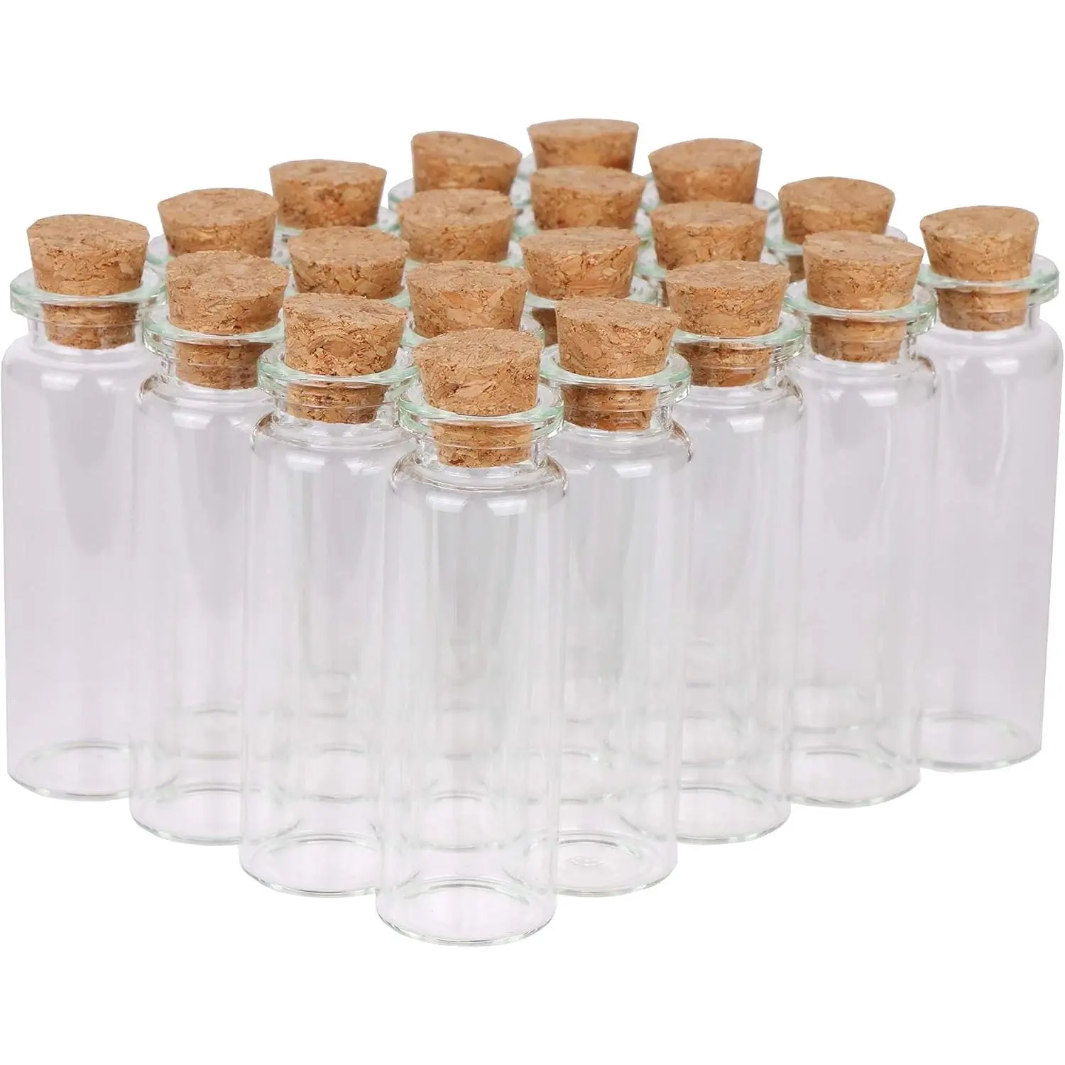 24 Sets 15ml Small Mini Glass Bottles with Cork Stoppers  Vials for Wedding Favors Art Crafts DIY Decoration