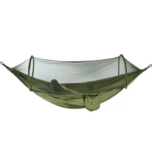 Outdoor Camping Mosquito Net, 1pc Automatic Quick Opening Foldable Hammock with Mosquito Net, Hammock for Outdoor Camping, Camping & Hiking Equipment