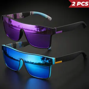 2 Pack Sport Sunglasses for Women & Men, TikTok Viral Wraparound Shield Shades, UV400 Cycling Glasses for Running, Driving, Fishing, Travel, Outdoor Sports & Everyday Summer Wear summerwins