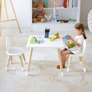 Kids Table And 2 Chairs Set, Toddler Table And Chair Set, Children Multi-Activity Table For Art, Craft, Reading, Learning, Christmas Gift