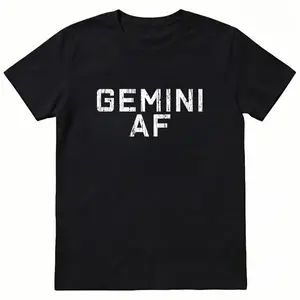 cotton Gemini Astrology Birthday Gift Sign  Fashion printing Tshirt for women men Tshirt Round Neck