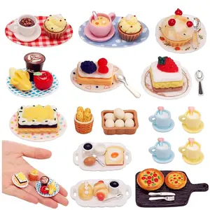 50-Pack 1:12 Miniature Dollhouse Accessories Realistic Bread Coffee Fruit Egg Breakfast Set Handcrafted Models for Dollhouse Enthusiasts