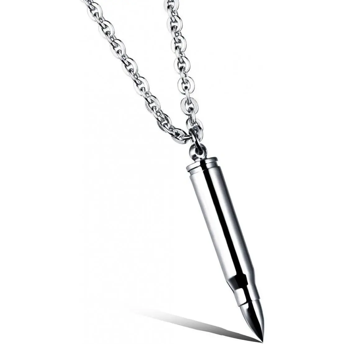 Minimalist Mens Bullet Choker Pendant Necklace for Men Women Boy Urn Cremation Prayer Stainless Steel Fashion Simple Bar Ash Memorial Bullet Chain Nice Gifts Jewelry