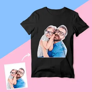 Customized T-Shirts with Warm Photos of Family Members Short Sleeve O-Neck DIY Personality Design All over Print T Shirts None