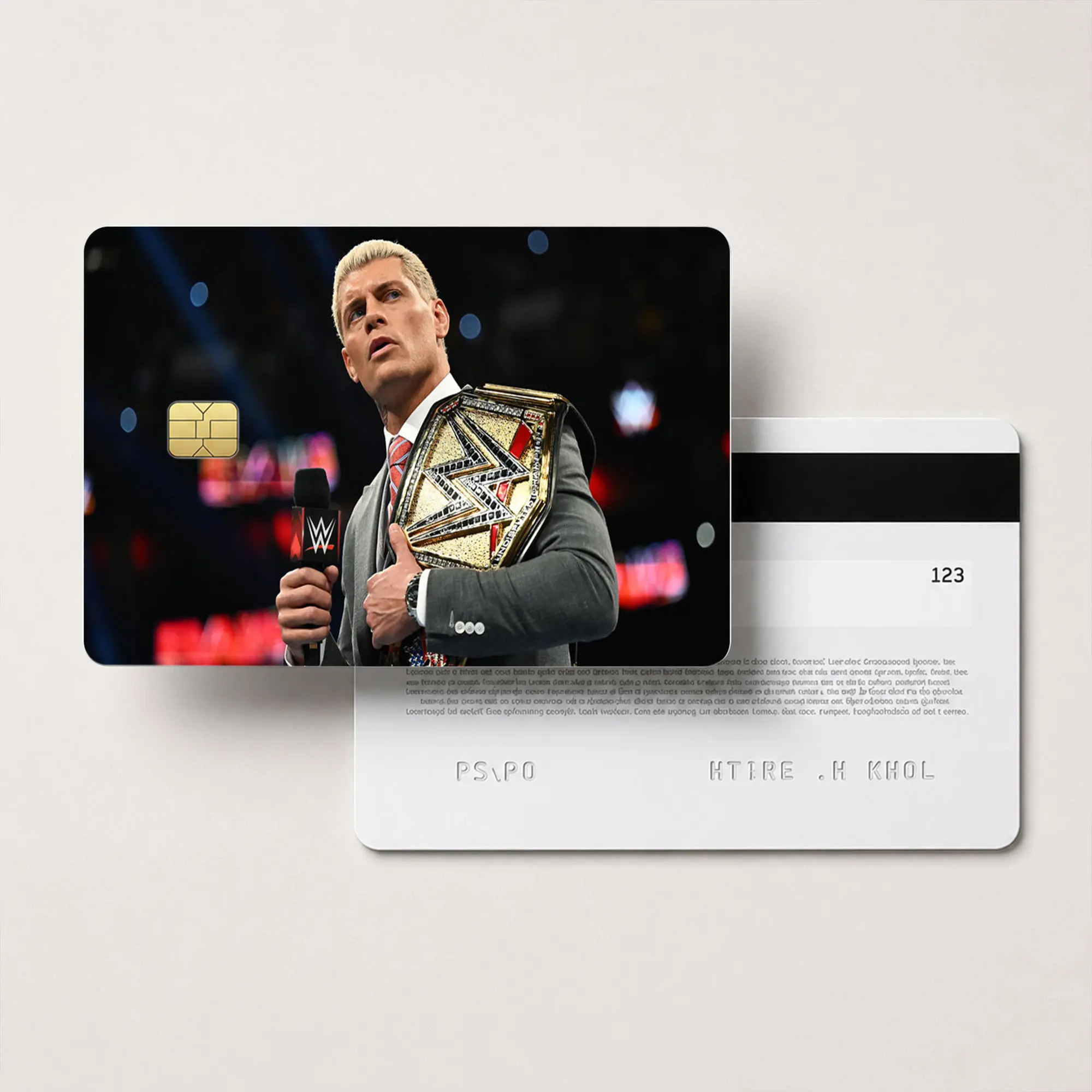 WWE Credit Card Skin, Wrestling Debit Card Sticker  , Superstar Collector Fan Gift