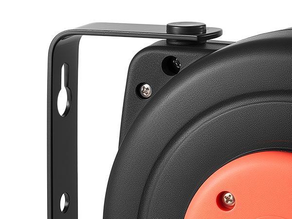 【BackToSchool】VEVOR Retractable Extension Cord Reel 25FT Heavy Duty 14AWG/3C SJTOW Red, for Ceiling/Wall Mount, 13A Circuit Breaker, Automatic Retractable Power Cord, Lighted Triple Tap, with 180° Swivel Bracket 【BackToSchool】VEVOR Retractable Extension Cord Reel 25FT Heavy Duty 14AWG/3C SJTOW Red, for Ceiling/Wall Mount, 13A Circuit Breaker, Automatic Retractable Power Cord, Lighted Triple Tap, with 180° Swivel Bracket