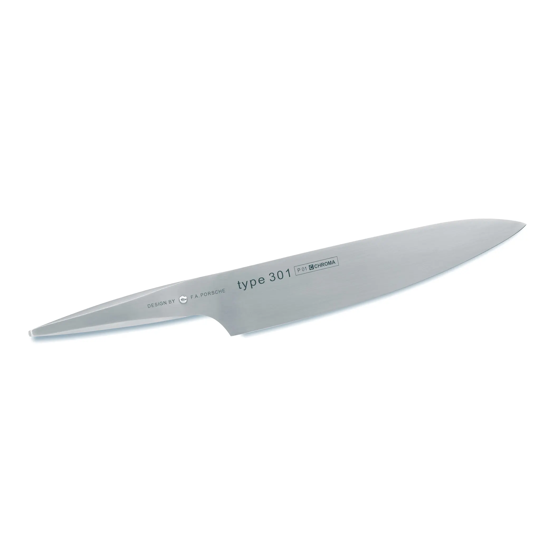 Chroma Type 301 Ergonomic Kitchen Knives - F.A. Porsche-Designed Japanese Steel Blades with Metal Pearl Tip, Sharpening Steel, Hygienic Transition, Beloved by Gourmet Chefs