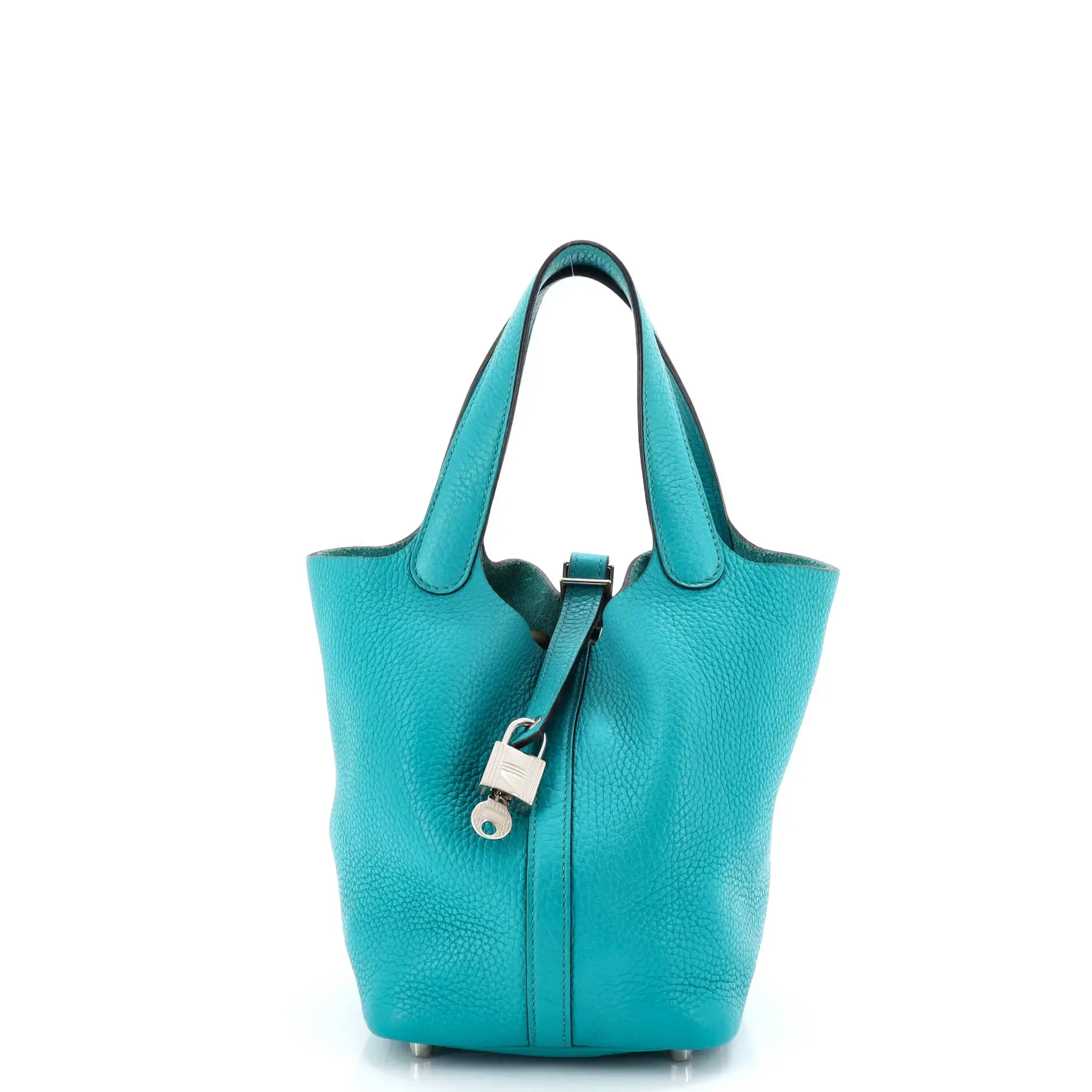Pre-owned HERMÈS material Bucket Bags Hermes Picotin Lock Bag Clemence PM by Rebag
