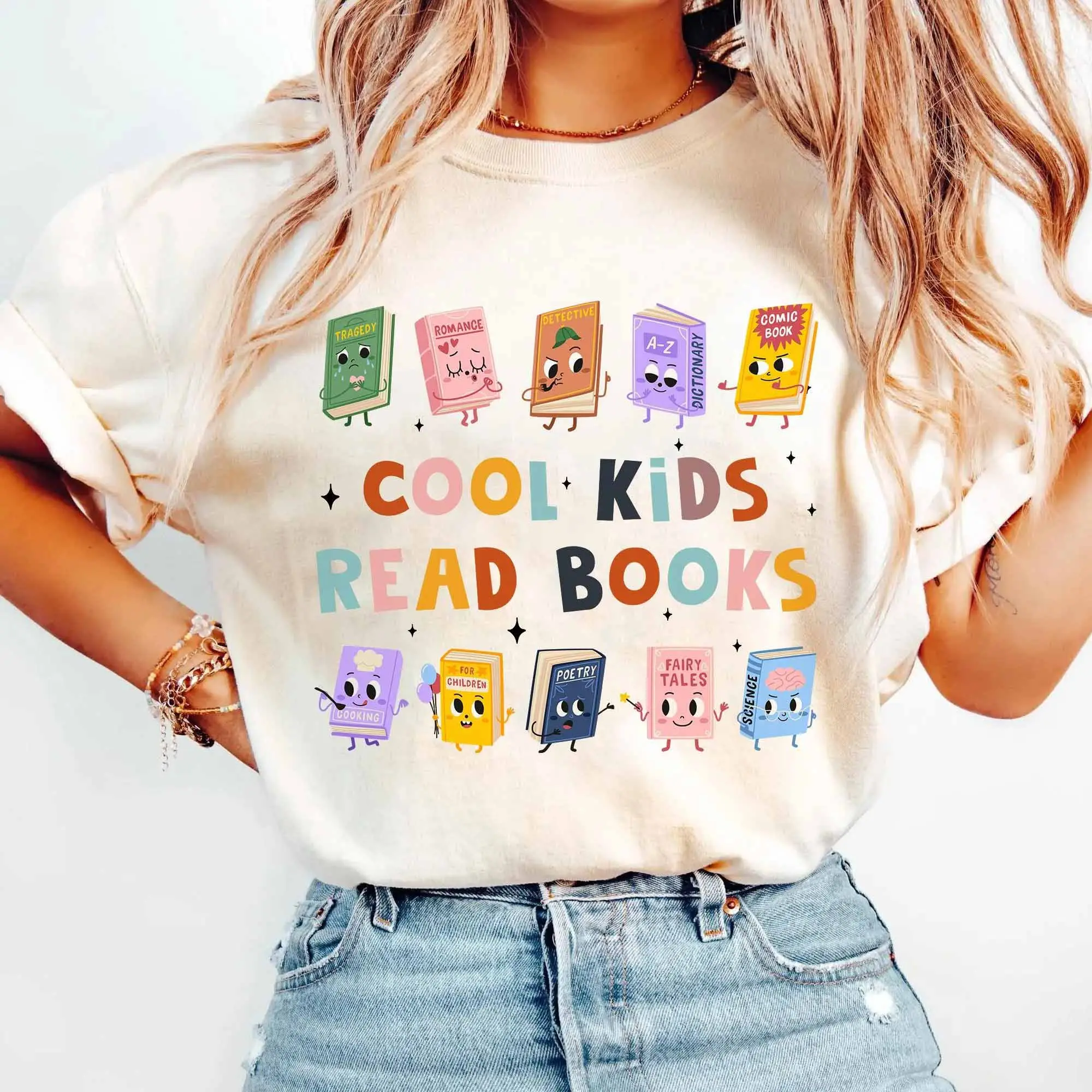 Comfort Colors Cool Kids Read Books Shirt, Teacher Shirts, Kindergarten Teacher Shirt, School Librarian Shirt, Reading Teacher Shirt, Teacher Gifts