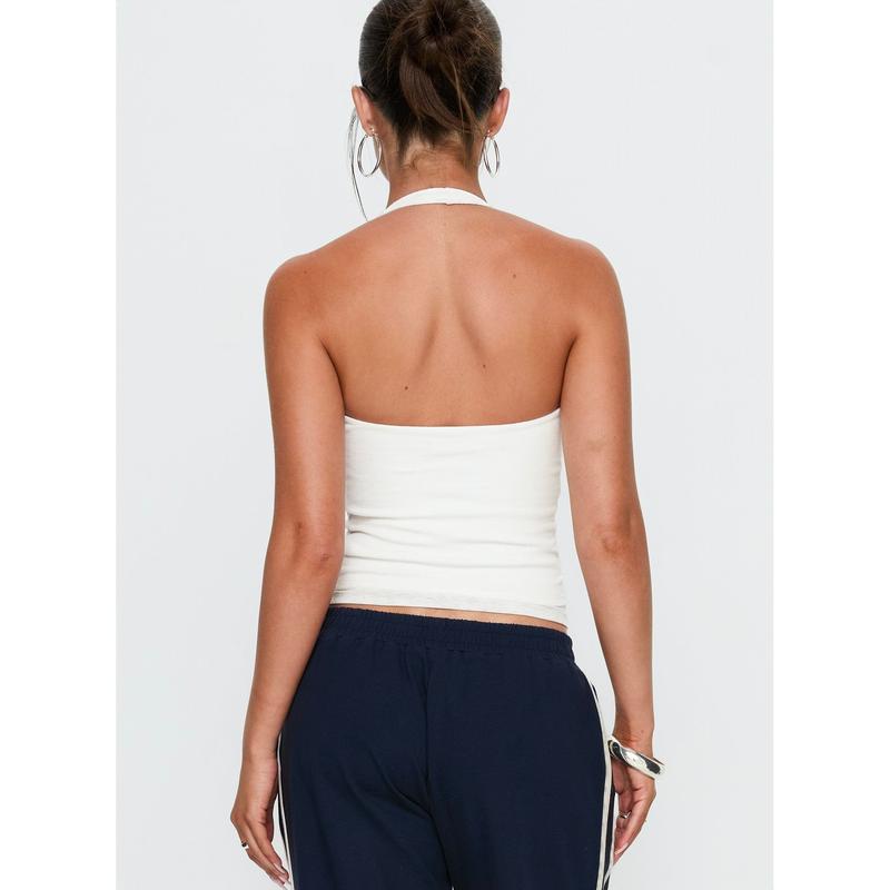 Debee Layered Halter Top White / Grey
