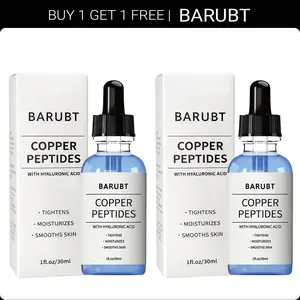 [BARUBT] 2 bottles GHK-Cu Copper Peptide Serum with Hyaluronic Acid I Anti-Aging Facial Serum,Deep Moisturizing & Nourishing, Firming &Wrinkle Smoothing I Fragrance-Free | 30mlDaily Face Serum for All Skin Types I Men &Women, Cruelty-Free, Vegan Skincare