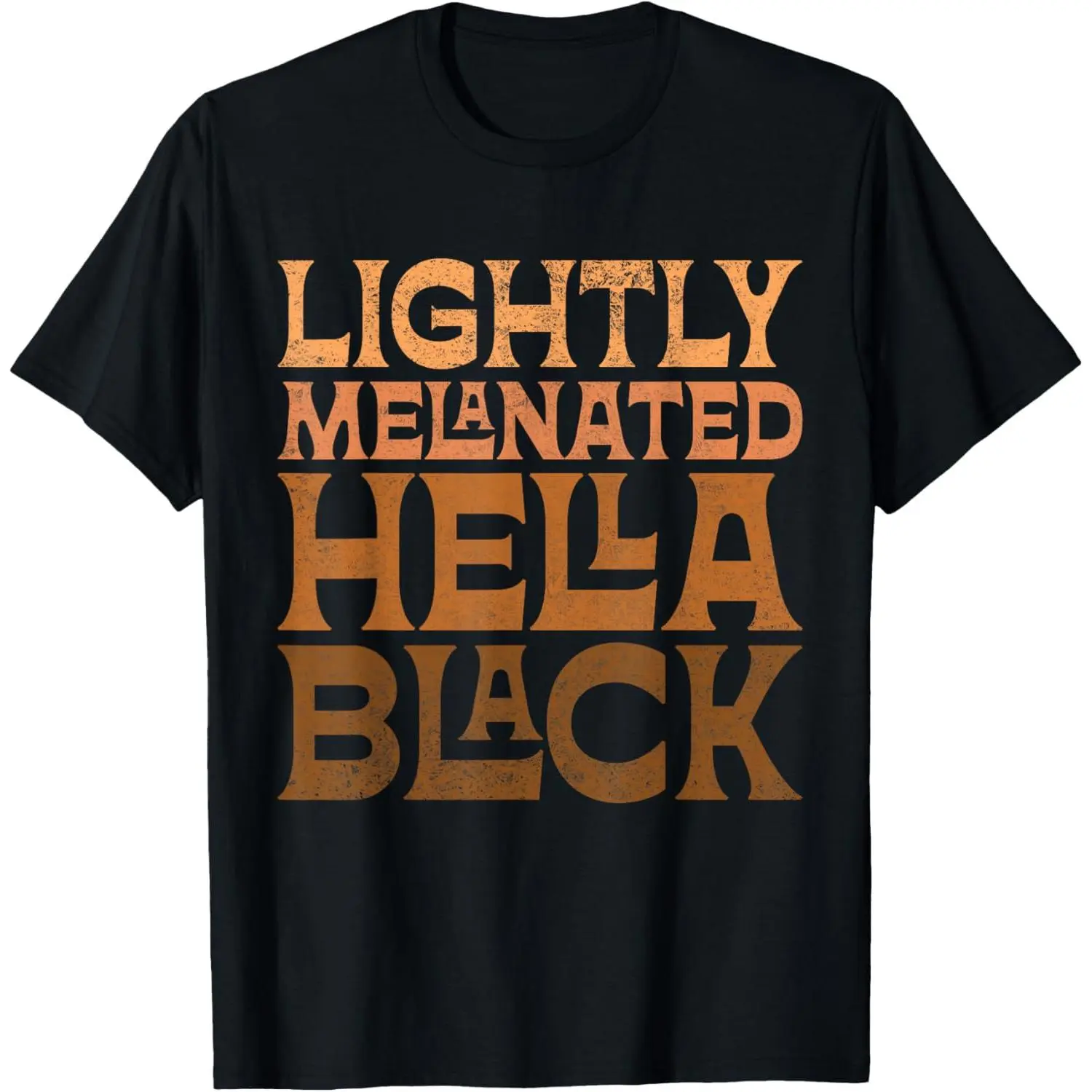 Unisex 'Lightly Melanated' Graphic T-Shirt, Short Sleeve Everyday Black History Pride Piece in 100% Cotton Fabric, Shortsleeve, Casual