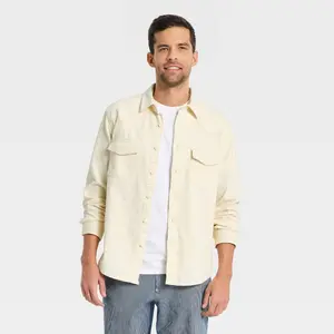 Men's Western Long Sleeve Button-Down Shirt - Goodfellow & Co