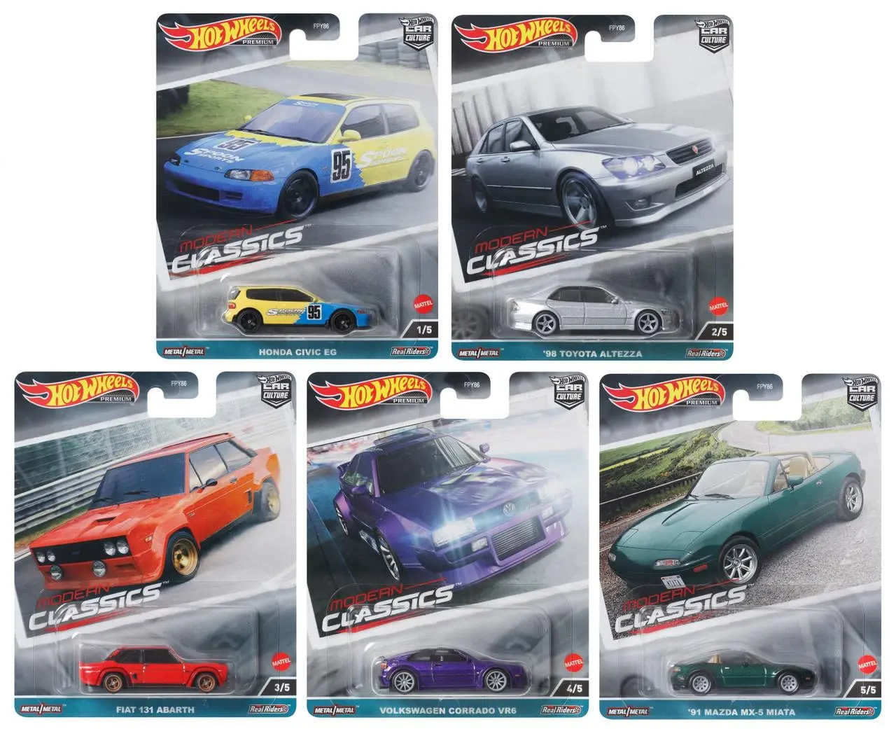 Hot Wheels Premium Car Culture 2023 Modern Classics 959E Bundle of 5