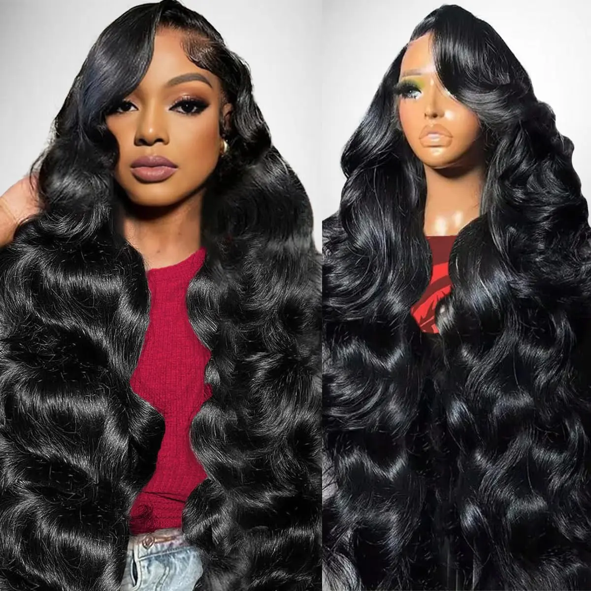 13x4 Body Wave Wig HD Lace Frontal Wigs Human Hair For Women 4/27 Highlight / Burgundy / Natural Color / Ginger Colored Wig