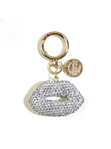 3D Bling Rhinestone Lips Keychain, Sparkly Crystal Lip Bag Charm Keyring For Women Girls, Fashion Handmade Accessory For Keys Bags, Cute Mother's Day Birthday Gift, Red Pink Silver Available