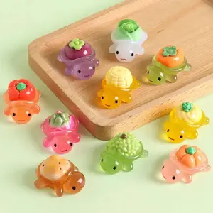 Luminous Mini Turtle Figurines, 30Pcs Random Color Resin Turtle Ornaments, Cute Garden Decor for Home & Party, DIY Collectible Statues, Tiny Animal Sculptures