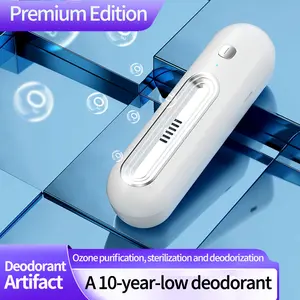 MREGB Rechargeable Refrigerator Deodorizer, Portable Fridge Freshener & Odor Eliminator, USB Mini Air Purifier with Dual Mode for Pet, Closet, Shoe Cabinet, Car Interior & Wardrobe, Reusable Better Than Baking Soda