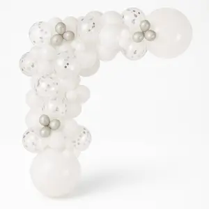 Elegant White Balloon Garland Kit for Parties & Events