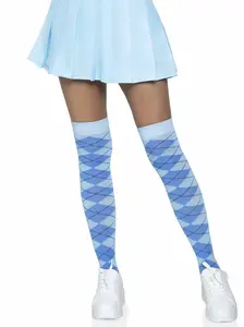 Madeline Argyle Socks Blue