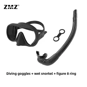 New professional snorkeling set  Anti-fog high-definition mask & Wet silicone breathing tube