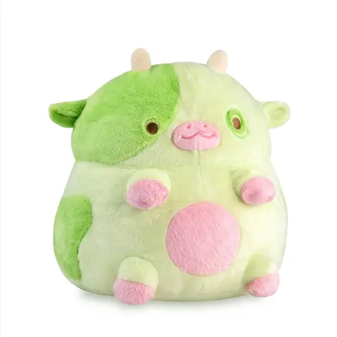 Shopzoki Pickle Cow Heating Pad for Period Cramps; Heatable/Freezable Heart Shaped Gel Pack; Pickle scented; No seeds; Washable
