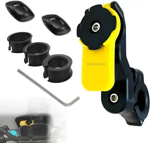 Motorcycle Phone Mount, Motorcycle Handlebar Mount,Bike Phone Holder for Bicycle,Smartphones Holder Strong Material 360° Rotating, Suitable for Motorcycles and Bicycles（Yellow）