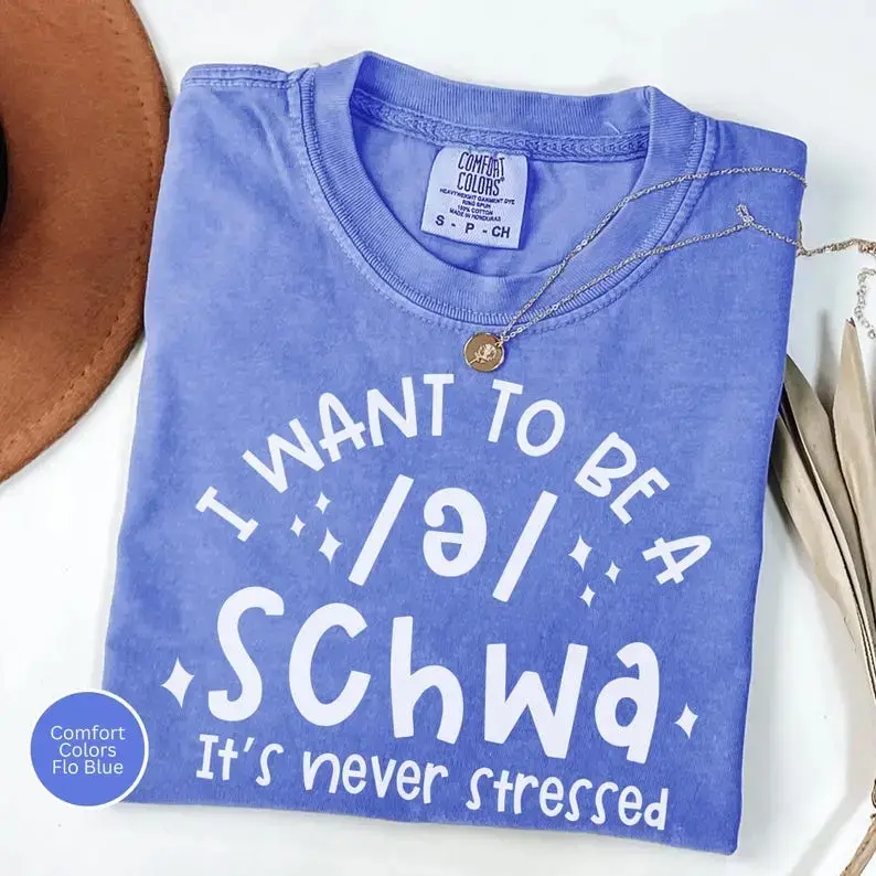 Comfort Colors Schwa TShirt For Teacher, Reading Teacher Gift, Schwa Tshirt, Linguistic Tee, Educator T-Shirt, Dyslexia Tee, Literacy Tutor Tee