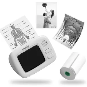 A2 Mini Portable Printer with Pocket Photo Printer, 1 Roll of Thermal Paper, Bluetooth for Learning and Digital Printing, Portable Inkless Model