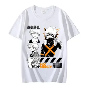 Anime My Hero Academia Bakugo Katsuki T-shirt Men Women Fashion Streetwear T-Shirt