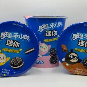 Mini Cookie & Cream Snack Cups – Strawberry, Chocolate & Original | Cute Asian Snack