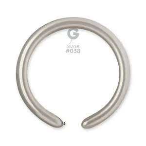 Metallic Balloon Silver D4M-(260)-038 | 50 balloons per package of 2'' each