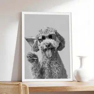 Funny Goldendoodle Mini _ Groodle Bar C Decor,Pet & Animal Canvas Print, Minimalist & Neutral-Style Poster, Bedroom Aesthetic Wall Decor.