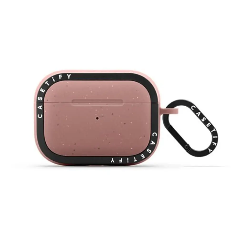 CASETiFY Ringed Headphone Case for AirPods Pro 2 - 6.6ft Drop Guard, Dusty Rose, Portable, Grip Design, Custom Audio Accessory