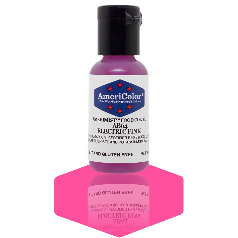 AmeriColor, Electric PInk, .65 Ounce, AmeriMist Airbrush Food Coloring