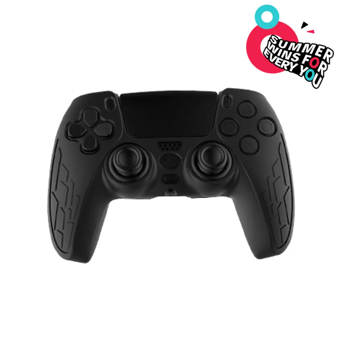 Silicone skin for PS5 controller, 1 pc anti-slip shell cover case with 2 joystick grips for PlayStation 5 controller wireless gamepad，extends playtime，enhance gaming，ps5 gear，father's day gift Console Durable