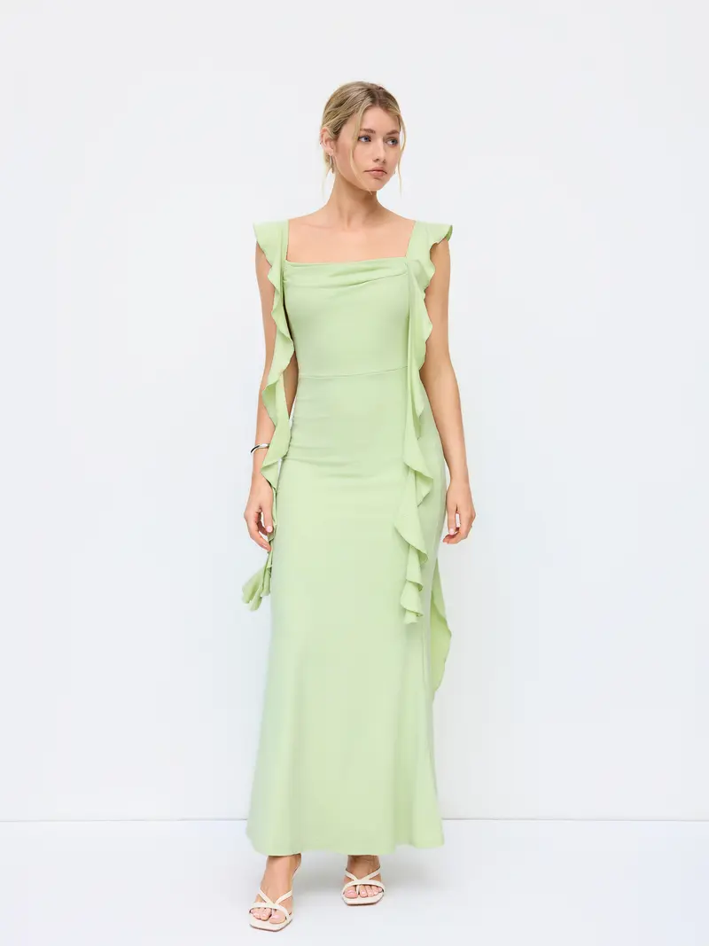 green emerald velvet dress Apple Cider Mini Dress Green main image 0