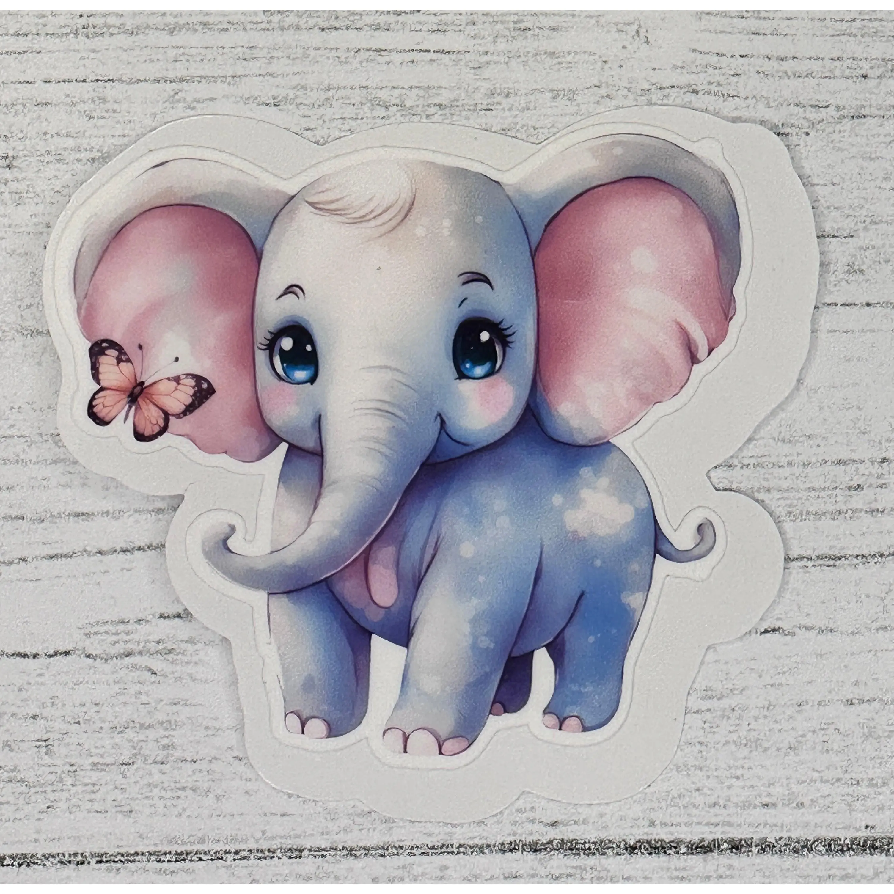 Easy Peel Elephant Sticker