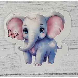 Easy Peel Elephant Sticker