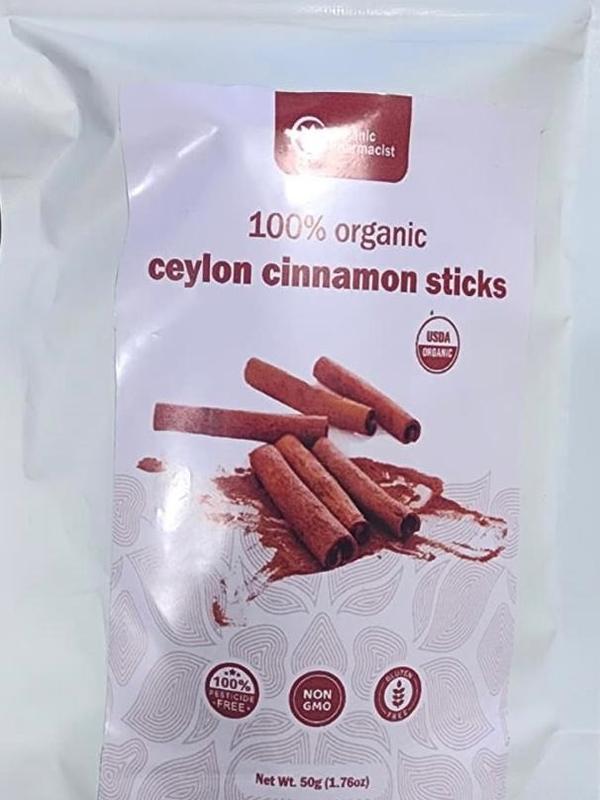 Organic Ceylon Cinnamon Sticks – Premium True Cinnamon | Fresh, Sweet & Aromatic | Perfect for Cooking, Baking, Herbal Tea & Wellness