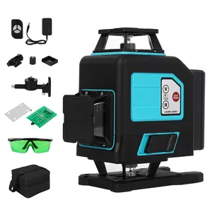 GARVEE Laser Level, 360 Self Leveling, 4 x 360° High Brightness Cross Line Laser,3 Modes for Construction and Picture Hanging, 16 Green Laser Level Tool with 3000 MAh Rechargeable Battery & Hard Carry Case