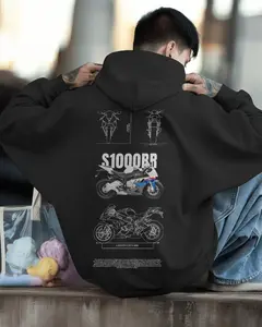 S1000RR Fan Art Hoodie Motorcycle Rider Streetwear Pullover Unisex