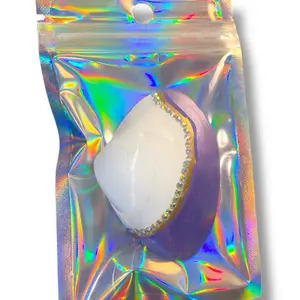 Rhinestone Seashell Purple and Gold
