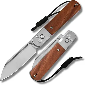 Artisan Cutlery Holm (1875P-RW) AR-RPM9 Steel Blade Rose Wood Inlay Handle Folding Knives for Everyday Carry and Survival Tools Survival Gear