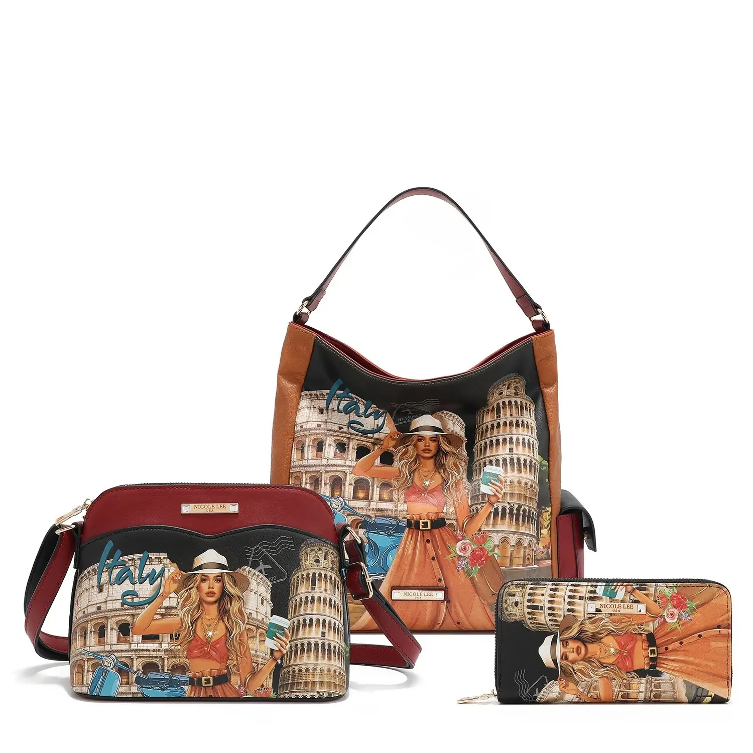 NICOLE LEE MARTHA TRAVELS ITALY 3 PIECE SET