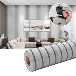 Self-Adhesive Waterproof Acoustic Wall Panel, Easy Clean & Install, Removable Wood Grain Design for Living Room Bedroom Dining Ceiling Decor Textured Wall Paper