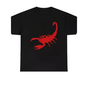 Griselda Westside Gunn Scorpion Graphic T- Shirt - Soft Cotton, Crew Neck, Short Sleeve, Black with Red Scorpion Design, Casual Fit, Machine Washable, Available in Different Colors