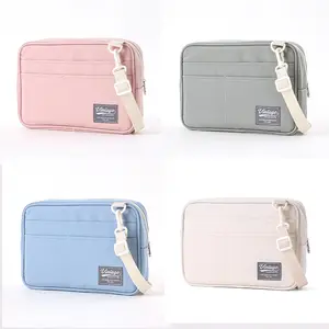 Blue Fruit Simple Style Pencil Case, Pencil Bag, Large Capacity Back Design, Unique Non-Collision School Supplies Storage for Students